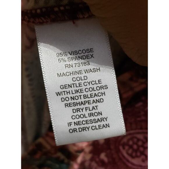 Cupio Women's Multicolor Viscose Round Neck Long Sleeve Top Blouse Size Large - Picture 8 of 10